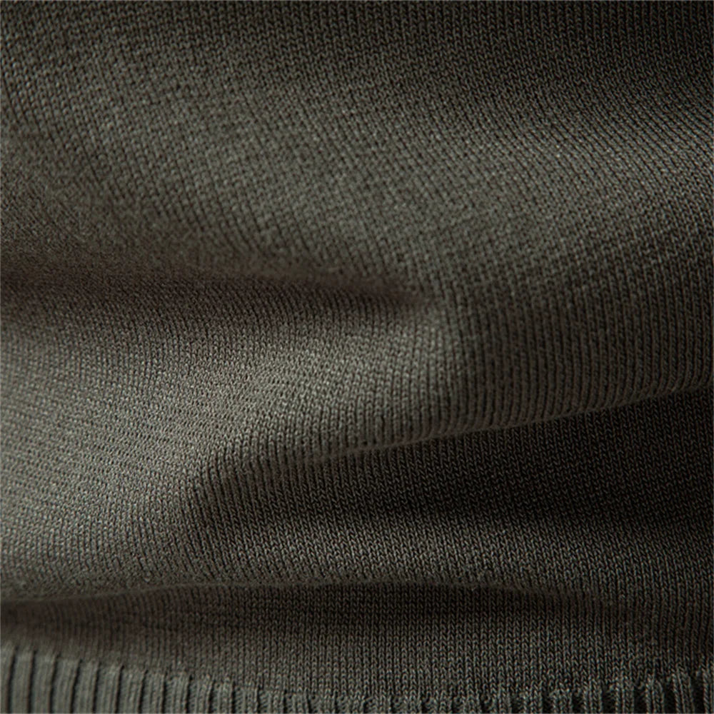 CABLE-KNIT ZIP POLO