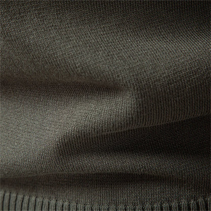 CABLE-KNIT ZIP POLO