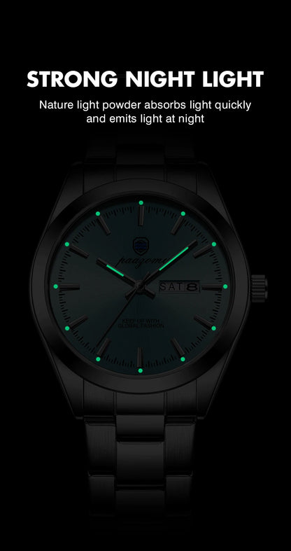 V&CO™ STEEL DAY-DATE WATCH