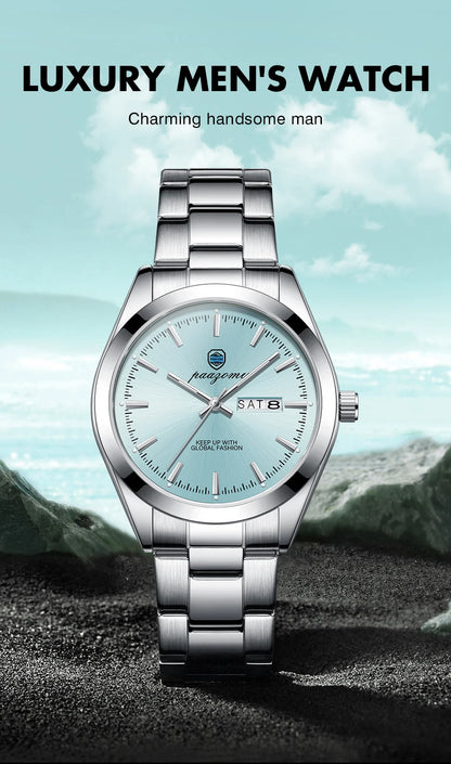 V&CO™ STEEL DAY-DATE WATCH