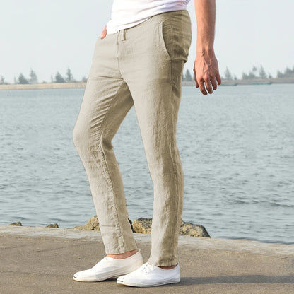 V&CO™  LINEN DRAWSTRING TROUSERS
