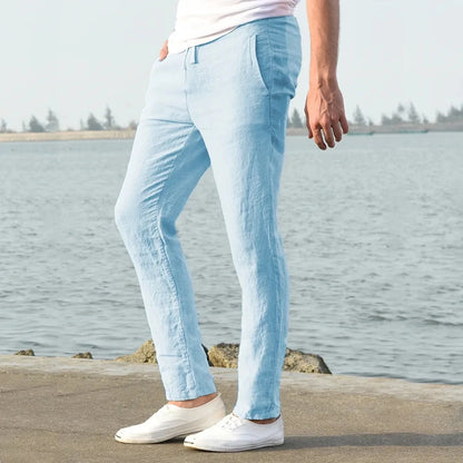 V&CO™  LINEN DRAWSTRING TROUSERS