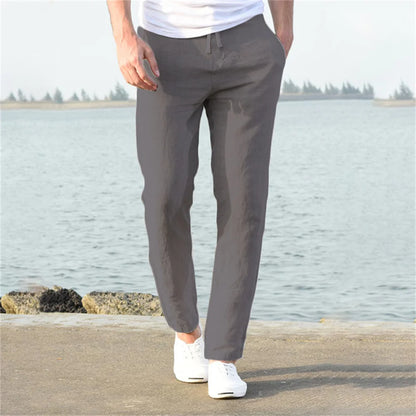 V&CO™  LINEN DRAWSTRING TROUSERS
