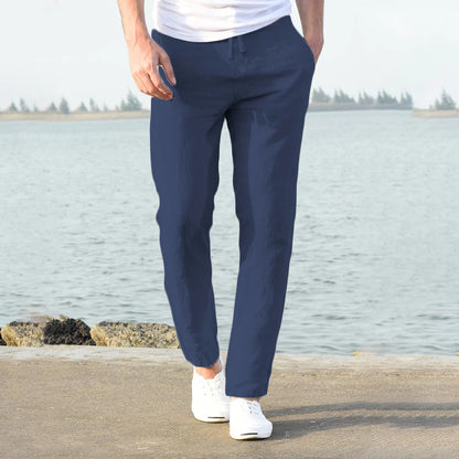 V&CO™  LINEN DRAWSTRING TROUSERS