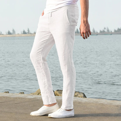 V&CO™  LINEN DRAWSTRING TROUSERS