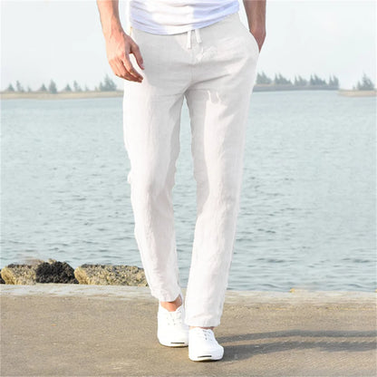 V&CO™  LINEN DRAWSTRING TROUSERS