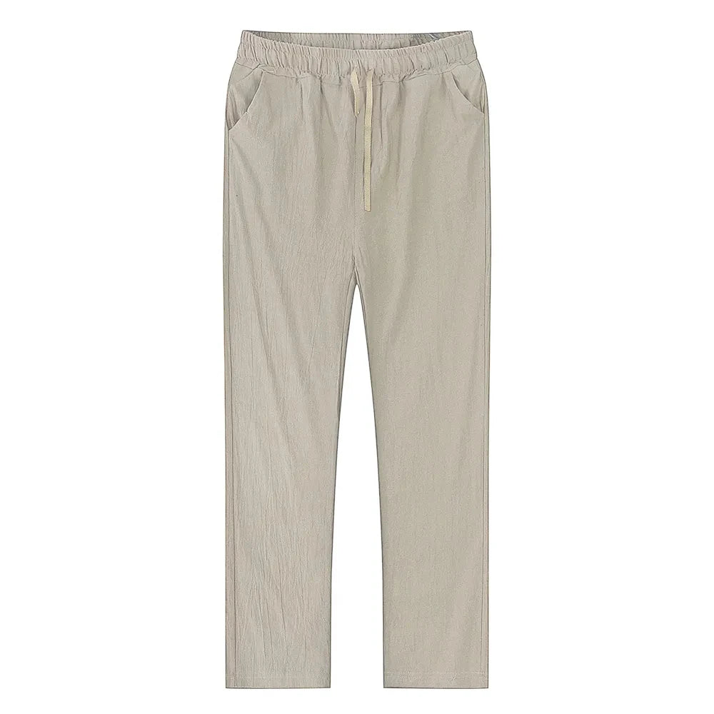 V&CO™  LINEN DRAWSTRING TROUSERS
