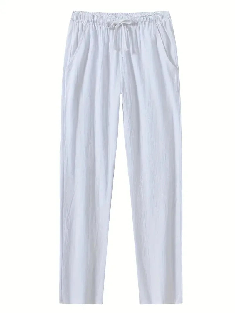 V&CO™  LINEN DRAWSTRING TROUSERS