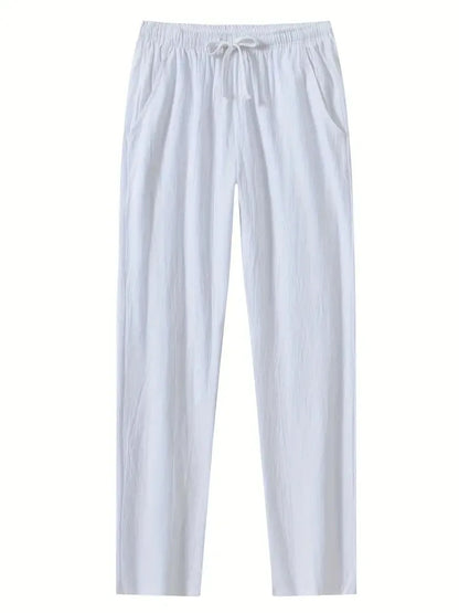 V&CO™  LINEN DRAWSTRING TROUSERS