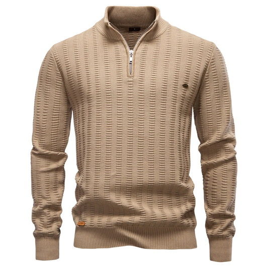 V&CO™ TEXTURED QUARTER-ZIP SWEATER
