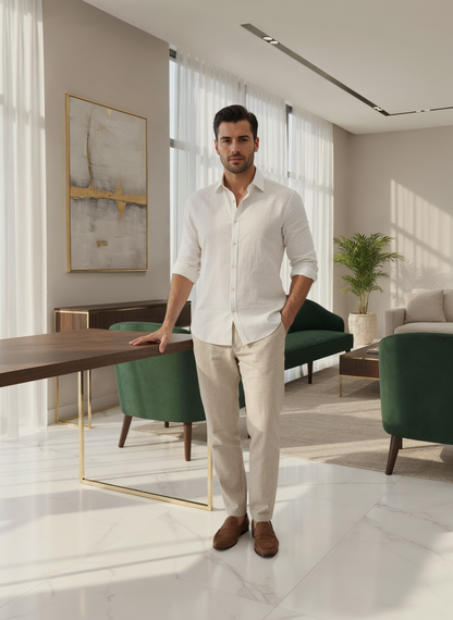 V&CO™  100% LINEN SHIRT