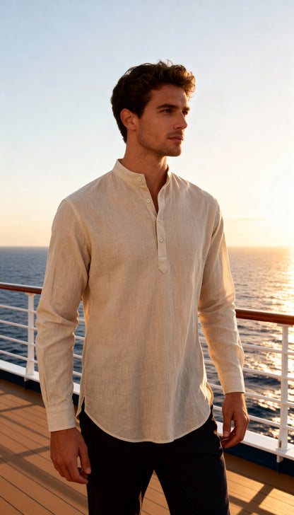 V&CO™  MONACO PLACKET LINEN