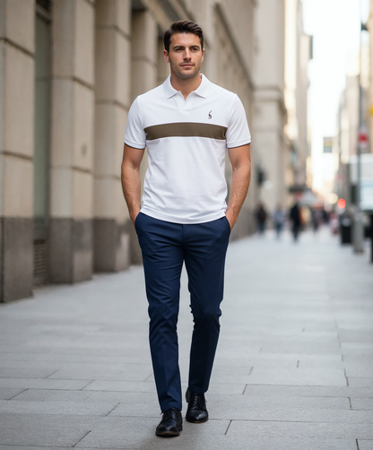 V&CO™ Portofino Stripe Polo (Piqué)