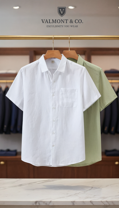 V&CO™ Riviera Linen Shirt (Short Sleeve)