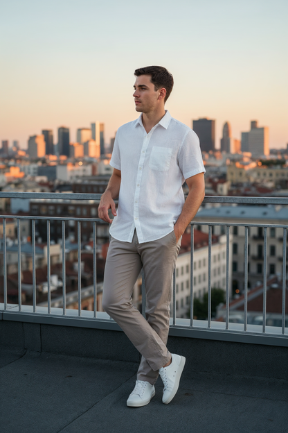 V&CO™ Riviera Linen Shirt (Short Sleeve)